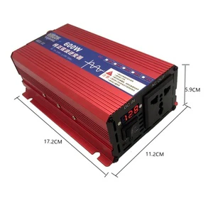 600W Pure Sine Wave Inverter DC 12V 24V 48V 60V to AC 110V 220V Voltage Transformer Inverter