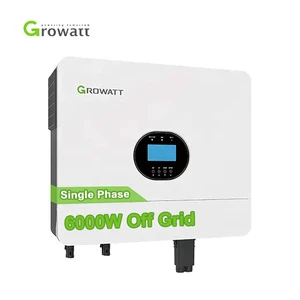 Growatt Power 3KW 5Kw 6Kw Low Frequency Singe Phase Solar Energy Off Grid Hybrid Pure Sine Wave Inverter SPF 6000 ES Plus