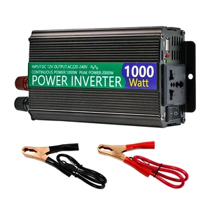 Chinese Factory High-Efficiency 1000 Watt Single-Phase Power Inverter 12V 220V Three Socket USB Output High Performance Inversor