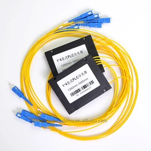 FTTH Fiber Optic Single Mode PLC Splitter Box ABS Housing SC UPC Adapter 1x4 1x8 1x16 1x32 3mm Cable Passive Optical Network