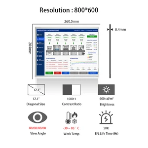 Innolux 12.1'' 800x600 LCD Display G121ACE-LH2 PLC Programming Control Panel 12.1 Inch LCD Modules
