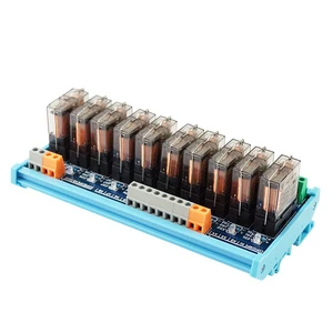 Oshangming 10 Input 10 Relay Output Board 24V Relay Module 10 IO Board 16A Relay Compatible PNP/NPN for PLC Expansion Board