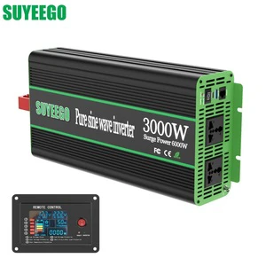 SUYEEGO 500w 1kw 2kw 3kw 5kw 6kw Inversor Power Inverter 24v 110v 12v to 220v Inventors off Grid Solar Pure Sine Wave Inverter