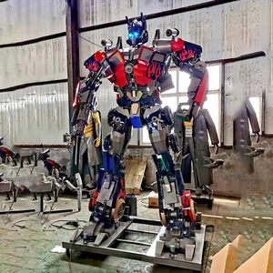 Customized Large Outdoor Plaza Robot/transformer Series Optimus Prime Resin/Fiberglass Sculpture