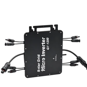 die-cast aluminum 1200W black Tuya smart WIFI control IP67 waterproof grid tie solar micro inverter