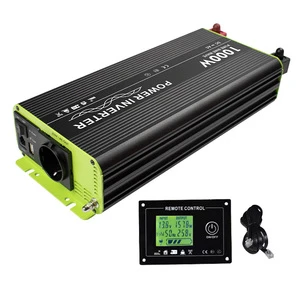 1000W Inverter 12V 24V 110V 220V DC AC Converter Pure Sine Wave Power Inverter With Battery Charger for Camping