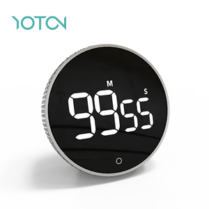 Rotating Digital Kitchen Timer with LCD Display Battery Powered Countdown Timer Eco-Friendly Plastic Design 1-6 Hours Fixed Time