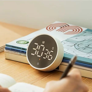 SHIMOYAMA Simple Designed White Plastic Magnetic Digital Electronic Kitchen Cooking Timer for Home Use