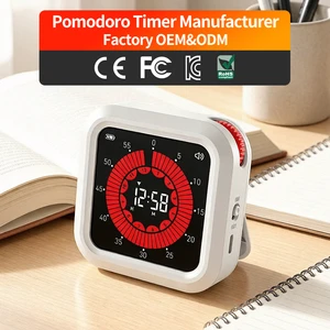 Rechargeable Digital Visual Kitchen Countdown Pomodoro Classroom Cube Desk Minutes Timer Tomato Kids Focus Study Timer