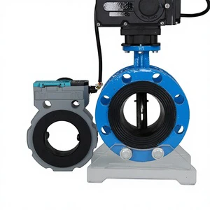 Jinwei TYN-110 DN100 Plastic Body Water Wifi Mobile Phone Remote Intelligent Solar Electric Butterfly Valve Flow Speed Monitor