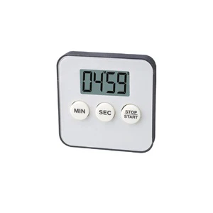 Mini Square Digital Kitchen Timer Magnetic Countdown Count up Timer Large LCD Screen Cooking Timer for Home Study Gym ET642