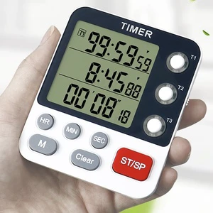 Upgraded Multi Functional Timer Three-channel Timer Reminder Timer Kitchen Cooking Industry Student Alarm Clock