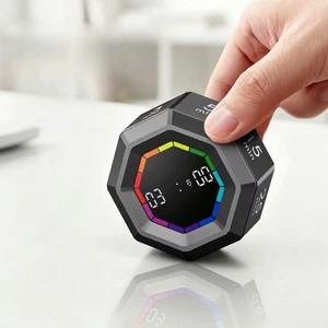 Direct Timer Manufacturer Gravity Sensor Flip Kitchen Timer Magnetic Countdown Cube Kids Learning Pomodoro Timer