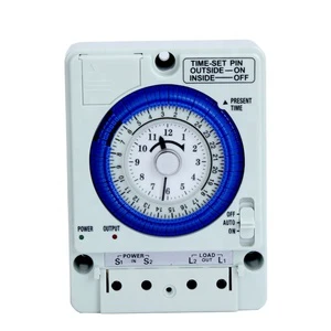 24 Hours Analogue Electronic Digital Timer Automatic on and off Timer Switch Weekly Programmable with Rechargeable Battery