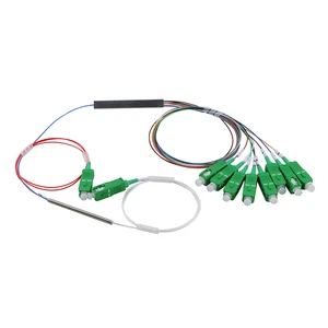 FTTH Design 70:30 7:3 1*9 1:9 Fiber Optic FTTH 70% 30% Unbalanced Hybrid 1x8 PLC Splitter With 1x2 FBT Coupler 1x9 PLC Splitter