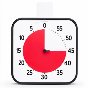 TIME TIMER ORIGINAL Large 30x30cm 60-Minute Visual Analog Timer Clock Audible Alarm (Volume Control) AA Battery Easy for Cooking