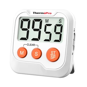 ThermoPro TM03 Digital Kitchen Timer Countdown Count up Magnetic Cooking Timer with Loud Alarm Large LCD for Baking BBQ Study