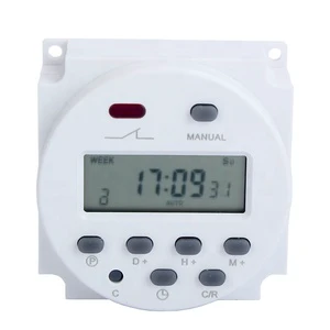 CN101A 220V 110V 24V 12V Digital LCD Power Timer Weekly 7days Programmable Timer Switch