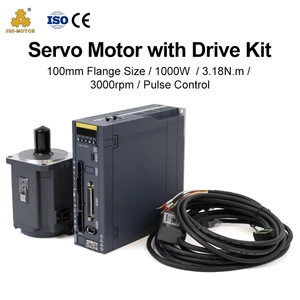High-Precision 1kW 220V 3.18N.m AC Servo Motor And Pulse Drive Kit, Compatible With Mainstream PLC For CNC, Packaging Machinery