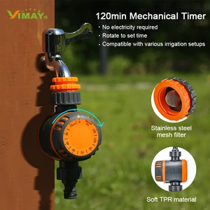 Mechanical Garden Water Timer 120 Minutes Manual Irrigation Controller Without Electricity For Garden Watering OEM ODM