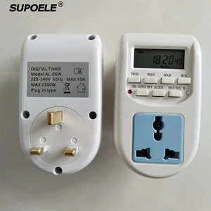 Mini Digital Time Switch Timer UK Socket Weekly Programmable Electronic Plug LCD Display 220V 50Hz 10A 2300W