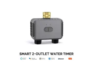 Chuyun BLE Timer Smart Sprinkler Water Timer with 2 Outlet | Bluetooth Irrigation Valve for Garden & Lawn