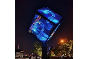 Four-Sided LED Magic Cube Screen Indoor/Outdoor Full Color P2.5-P4 IP65 Waterproof HDR Supported Advertising Display
