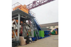 Intelligent PLC Portable Concrete Batching Production Line M-HZS-240 240cbm/h Wanchang For Large Port Infrastructure Projects