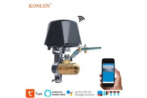 Tuya Smart WiFi Rotary Valve Wireless Remote Control Smart Water Shutoff Valve Automatic Switch Water Leak Protection Device
