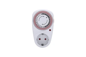 Custom 24 Hours Mechanical Eco Friendly Plastic Countdown Timer Switch Socket for Home Garden 4 Zones 98 ON/OFF Per Day
