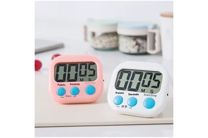 Cross-Border Multifunctional Digital Countdown Alarm Clock Electronic Kitchen Timer with LCD Display Plastic Reminder