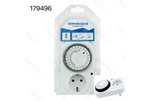 Mechanical Timer Over 24 Hours with Plug Plastic Material Round Design for Kitchen and Home Use