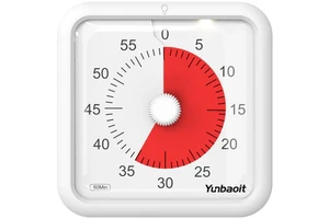 Yunbaoit 60-Minute Countdown Timer 16x16cm Silent Classroom Timer Time Management Tool For Home School Office Focus Timer