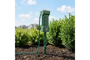 Linsheng ETL Listed 6FT Waterproof 6 Outlets Outdoor Stake Timer With WaterProof Cover For Lawn & Garden Tools