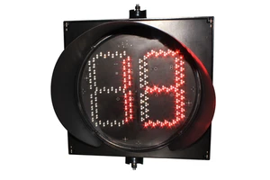 Round Shaped 400mm Digit Countdown Timer With Red Yellow Green Color on Sale