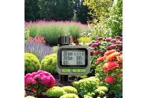 Sensor Rf 4 Moes Solar Analogue Shutoff Valve Timer for Lawn Irrigation ABS Material 4 Zones Outdoor Use