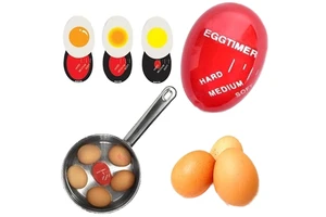 1pcs Egg Perfect Color Changing Dial Eco-Friendly Plastic Egg Timer Set Time Reminder for Soft Hard Boiled Eggs Kitchen Tools