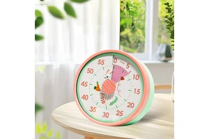 Visual Timer Plastic Kitchen Use Custom Dial Waterproof 60 Minute Countdown Timer AA Battery for Kid Study Silent Time
