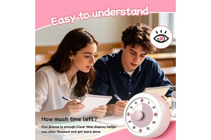 60-Minutes Countdown Plastic Timer Mini Round Shape for Kids Cooking Painted Frame Timer Alarm Eco-Friendly Analog Display CE