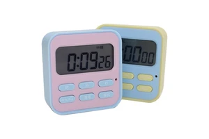 Home Bedroom Desktop Kitchen Cooking Electronic Digital Timer 2 Sets Countdown Timer with Alarm Function