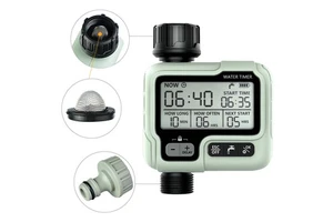 Programmable Irrigation Timer HCT-322 for Lawn & Plants Hose Irrigation Controller Programmable Schedule and LCD Display
