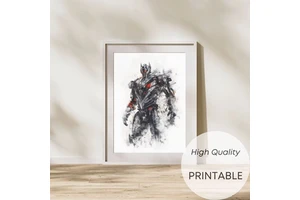 Abstract Robot Wall Art Custom Transformers Character Set Wall Decor Boys Bedroom Home Theater Game Room Durable Fade Resistant