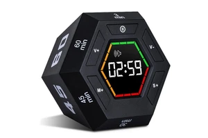 Magnetic Smart Productivity Countdown Kitchen Timer Digital Kids Study Pomodoro Timer google Hexagon Visual Flip Timer for Kids