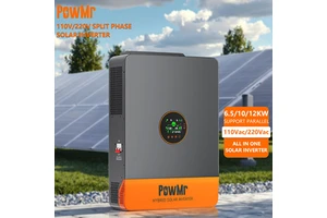 PowMr 5KW 6.5KW 12KW 10KW 48V Hybrid Solar Inverter 110V/230V/400V On/Off Grid Pure Sine Wave Hybrid Solar Inverter