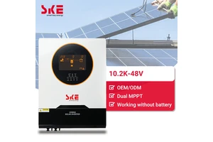 SKE 10.2KW Hybrid Solar Inverter System 48V MPPT Offgrid AC to AC Single Output with Lithium Battery
