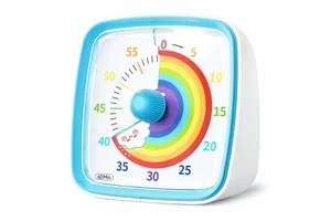 60-Minute Rainbow Visual Timer With Night Light Yunbaoit Silent Countdown Timer Time Management For Kids Adults Kitchen Office