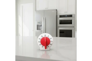 Countdown Timer 60 Minutes Round Shape Kitchen Mechanical Timer Household Plastic Eco-Friendly Standing Function