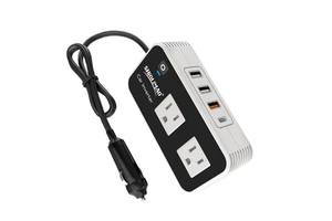 New Voltronic PC200 Car Inverter 12V to 110V Modified Sine Wave 60Hz Hybrid Lighter Battery