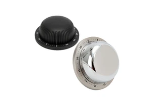 Metal Stainless Steel Kitchen Timer Magnetic No Battery Mechanical Set Time Reminder 60 Minute Large Display Easy Read Durable
