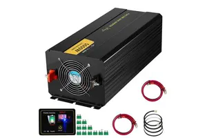5000 Watt Pure Sine Wave Power Inverter DC 12V to AC 120V Car Model D0100HRS256 with LCD Display and USB Port Remote Control
